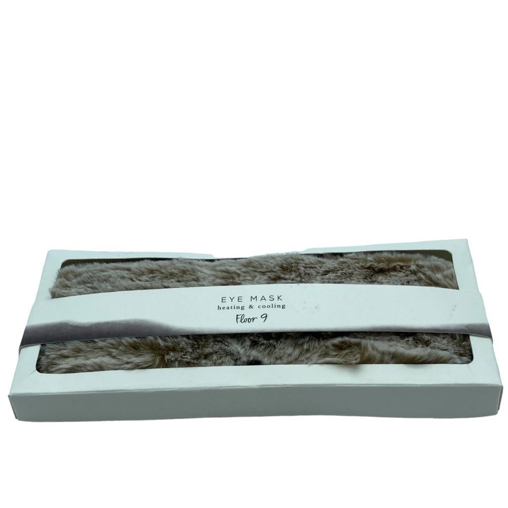 NEW NIB Floor 9 Faux Fur Microwave Freezer Safe Heating Cooling Eye Mask